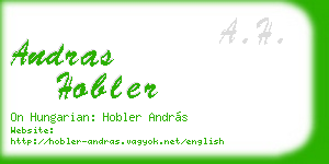 andras hobler business card